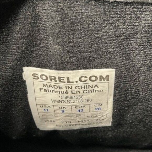 NWOB Sorel NL2108-260 Leather Knee High Pull On Winter Slim Boots Women Size 11 - Picture 2 of 11